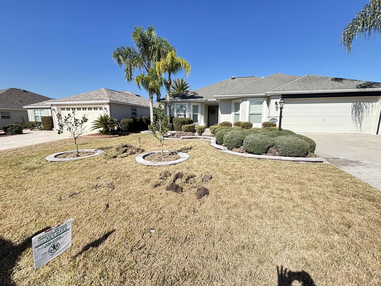 Freshly maintained lawn with clean edges and trimmed borders